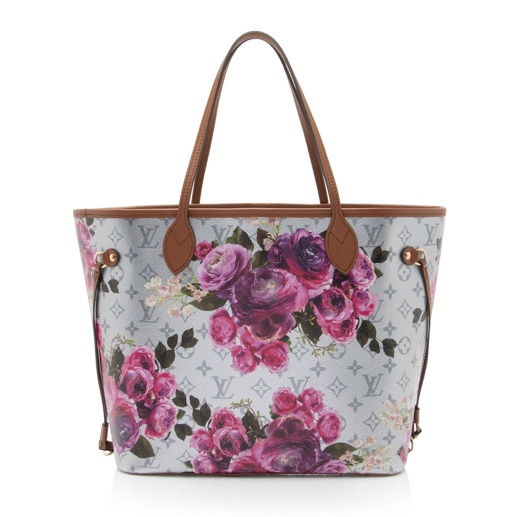 Louis Vuitton Limited Edition Metallic Monogram Canvas Garden Neverfull MM Tote (SHF-ISRJZe)