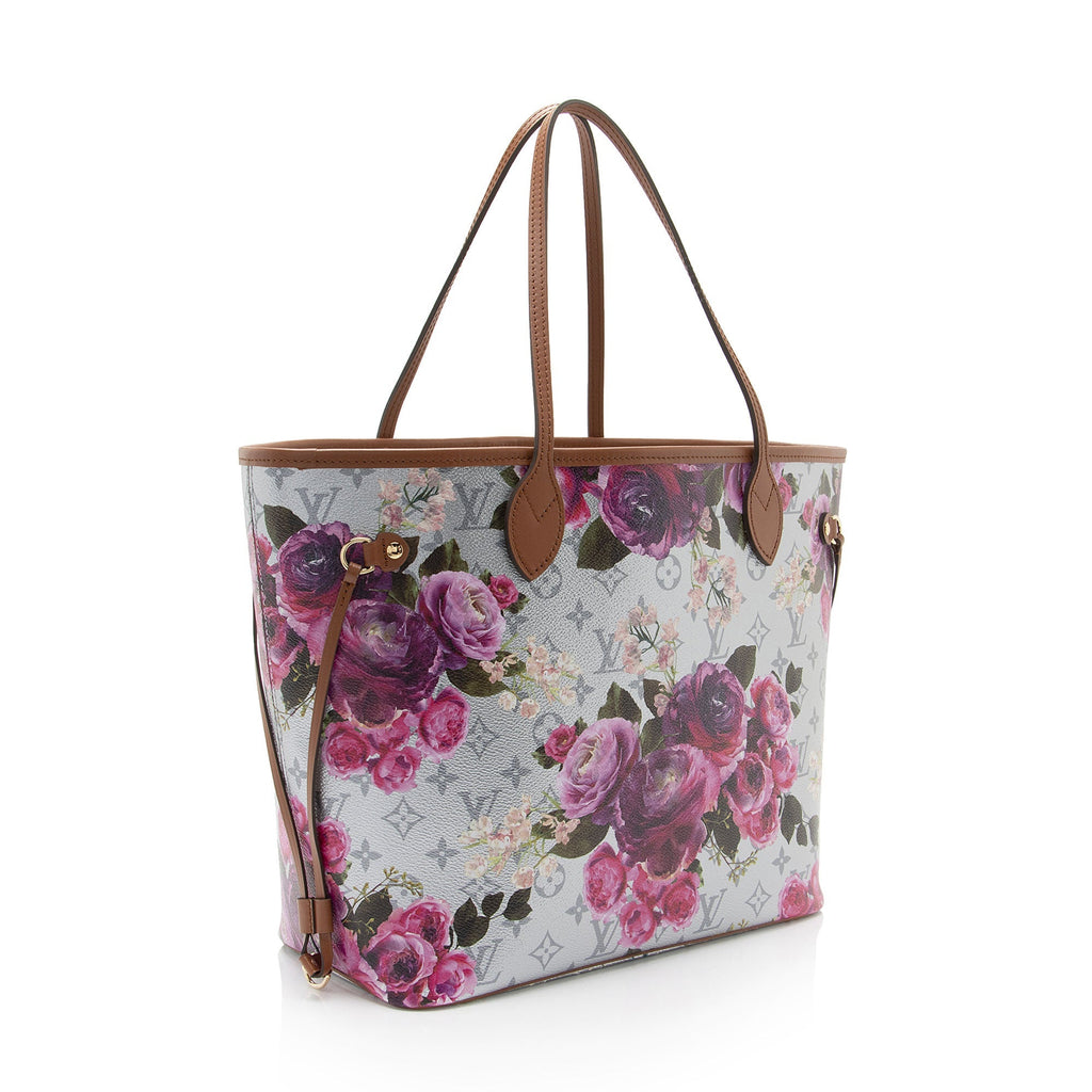 Louis Vuitton Limited Edition Metallic Monogram Canvas Garden Neverfull MM Tote (SHF-ISRJZe)