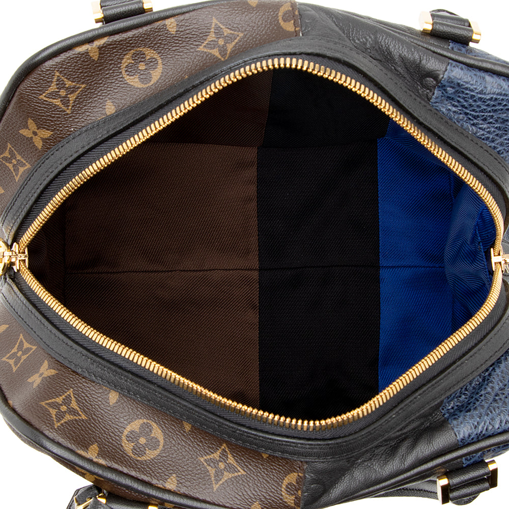 Louis Vuitton Limited Edition Monogram Blocks Zipped Tote (SHF-21473)