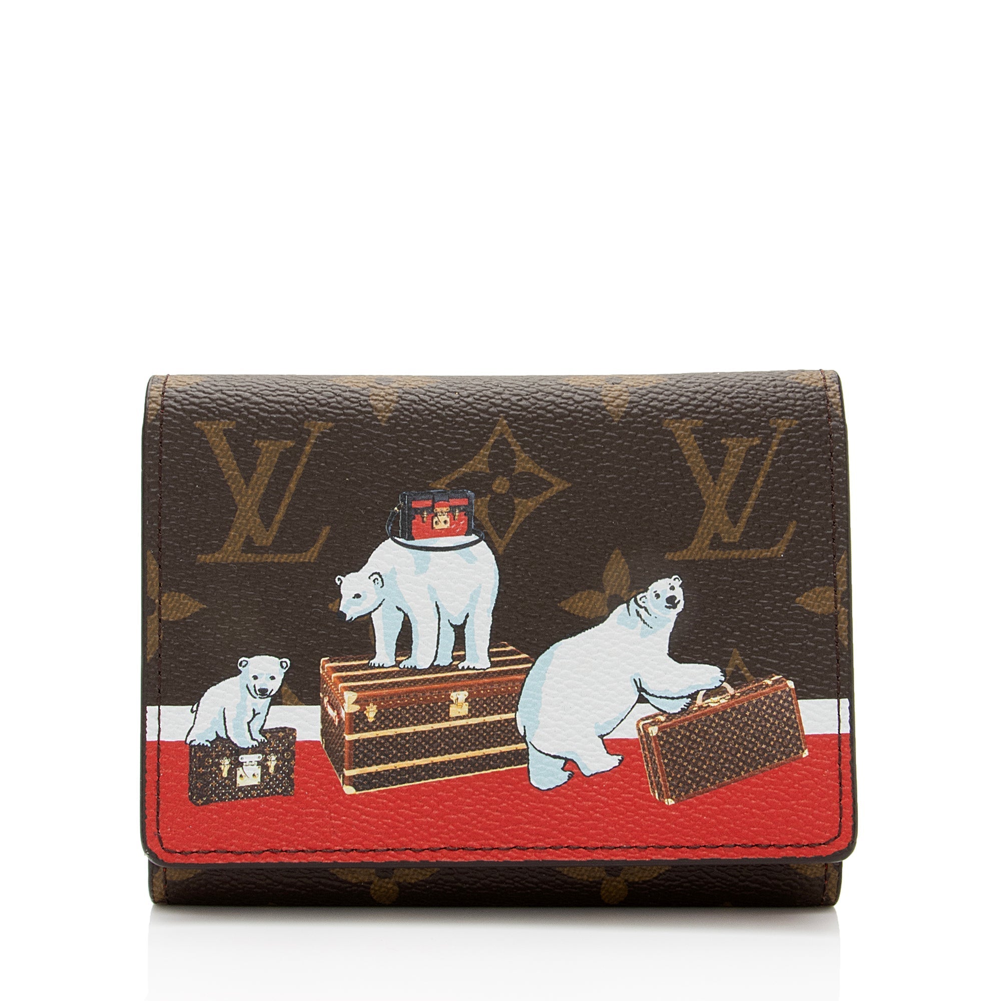 Louis Vuitton Limited Edition Monogram Canvas Animation Polar Bear Victorine Wallet (SHF-hEVYPD)