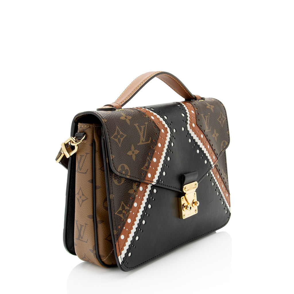 Louis Vuitton Limited Edition Monogram Canvas Brogue Pochette Metis Shoulder Bag (SHF-itDRve)