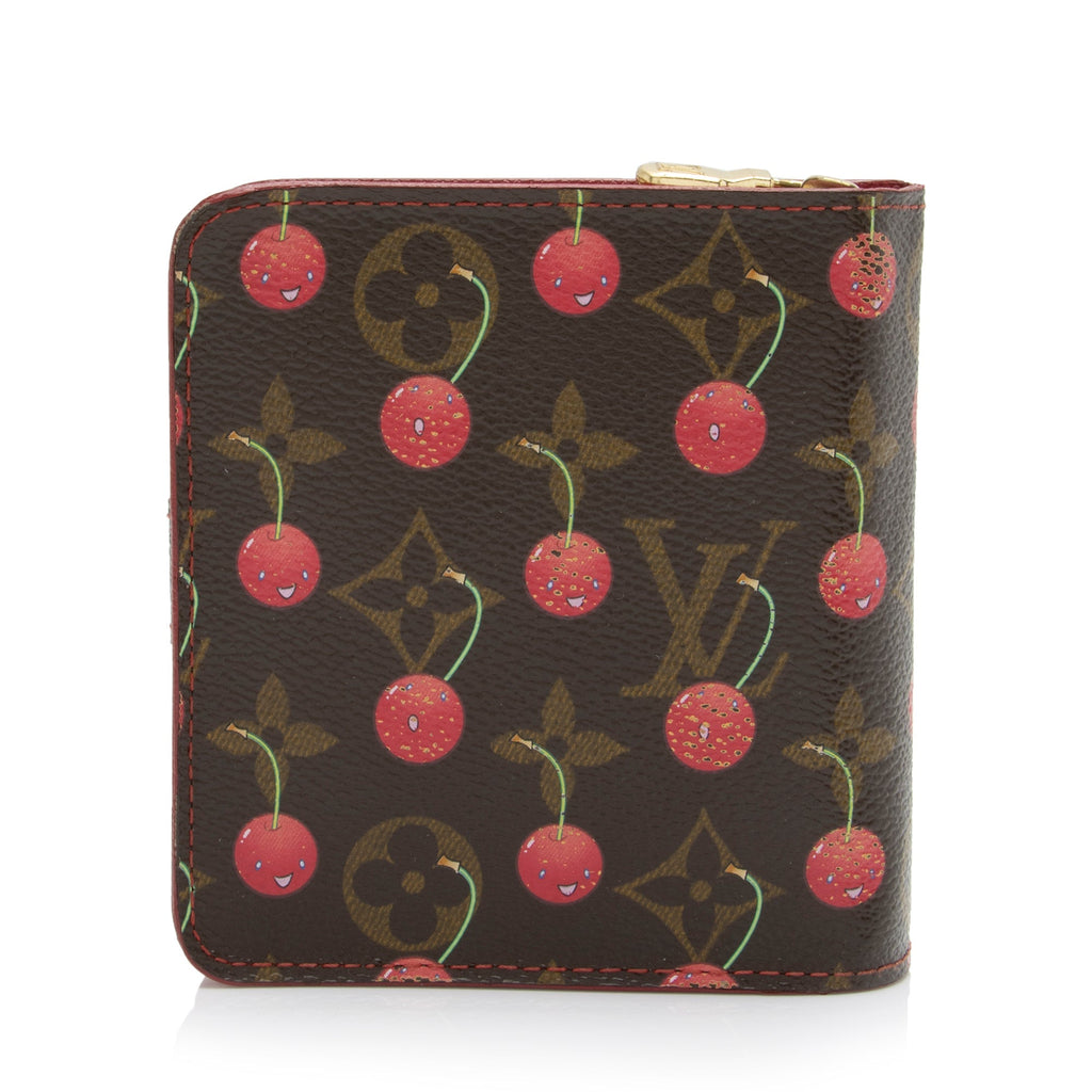 Louis Vuitton Limited Edition Monogram Canvas Cerises Compact Zippy Wallet (SHF-UhgjwD)