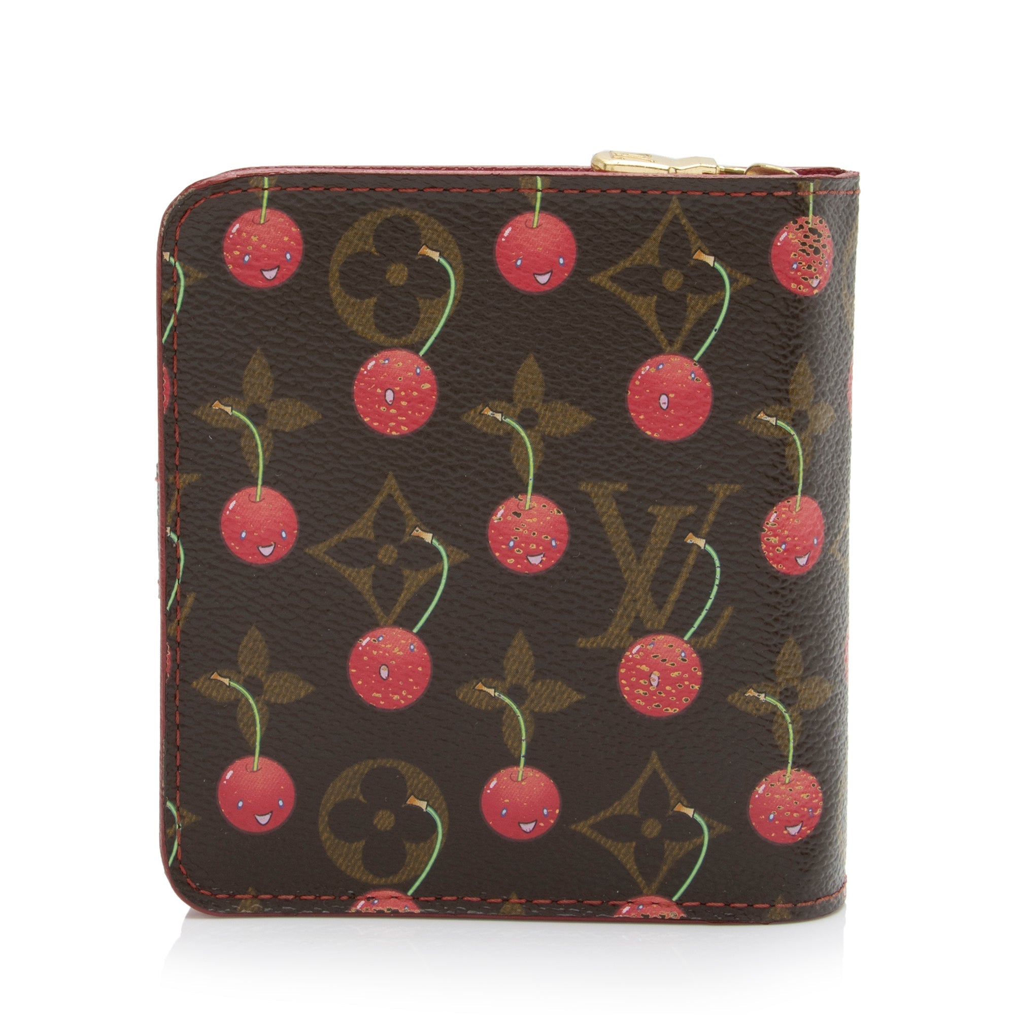 Louis Vuitton Limited Edition Monogram Canvas Cerises Compact Zippy Wallet (SHF-UhgjwD)