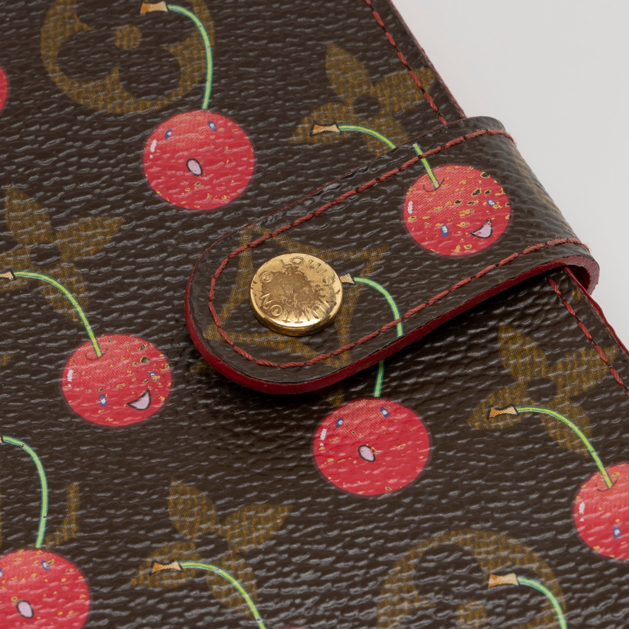 Louis Vuitton Limited Edition Monogram Canvas Cerises Compact Zippy Wallet (SHF-UhgjwD)