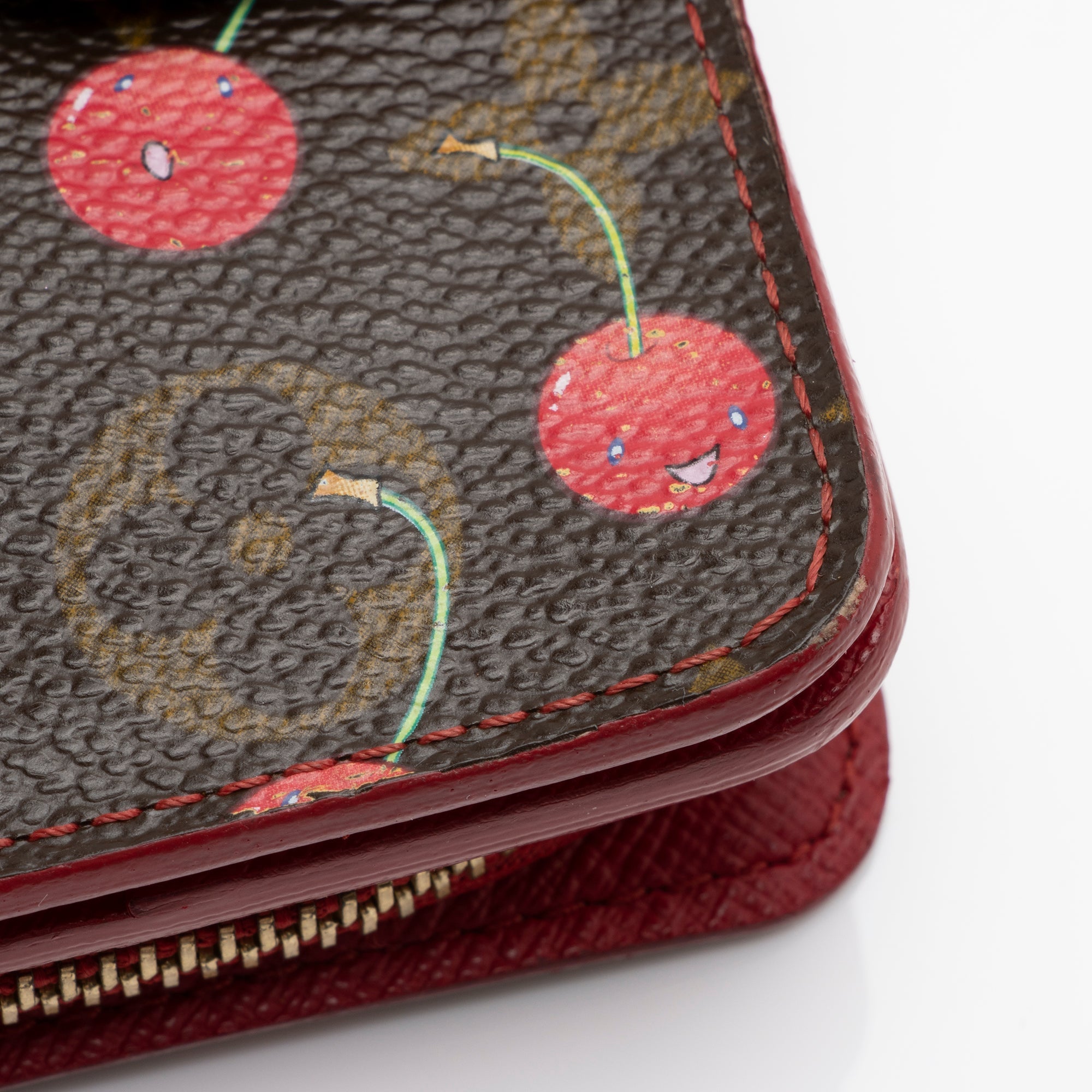 Louis Vuitton Limited Edition Monogram Canvas Cerises Compact Zippy Wallet (SHF-UhgjwD)