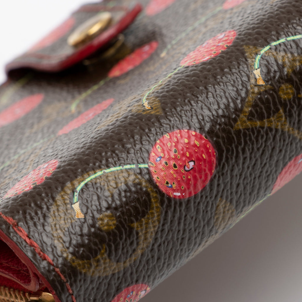 Louis Vuitton Limited Edition Monogram Canvas Cerises Compact Zippy Wallet (SHF-UhgjwD)