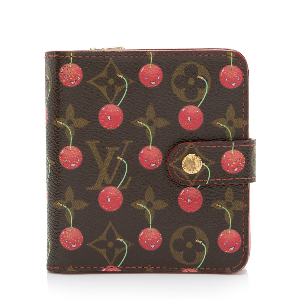 Louis Vuitton Limited Edition Monogram Canvas Cerises Compact Zippy Wallet (SHF-UhgjwD)
