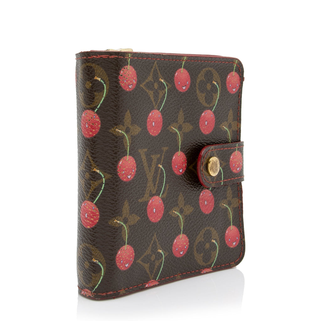 Louis Vuitton Limited Edition Monogram Canvas Cerises Compact Zippy Wallet (SHF-UhgjwD)