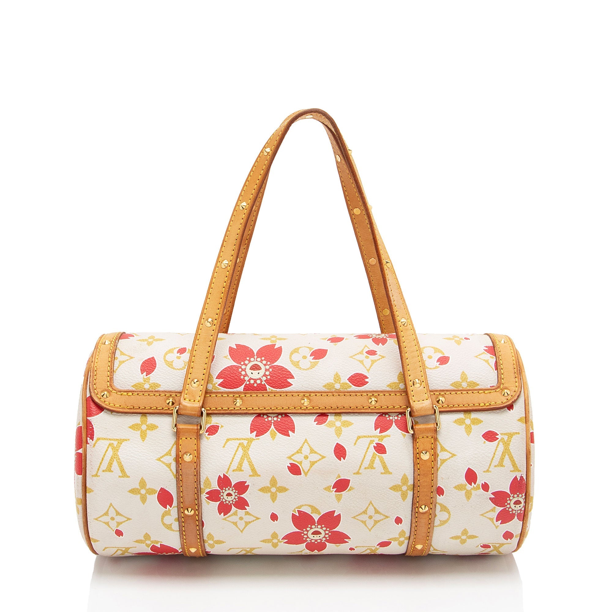 Louis Vuitton Limited Edition Monogram Canvas Cherry Blossom Papillon Satchel (SHF-3p8Y2x)