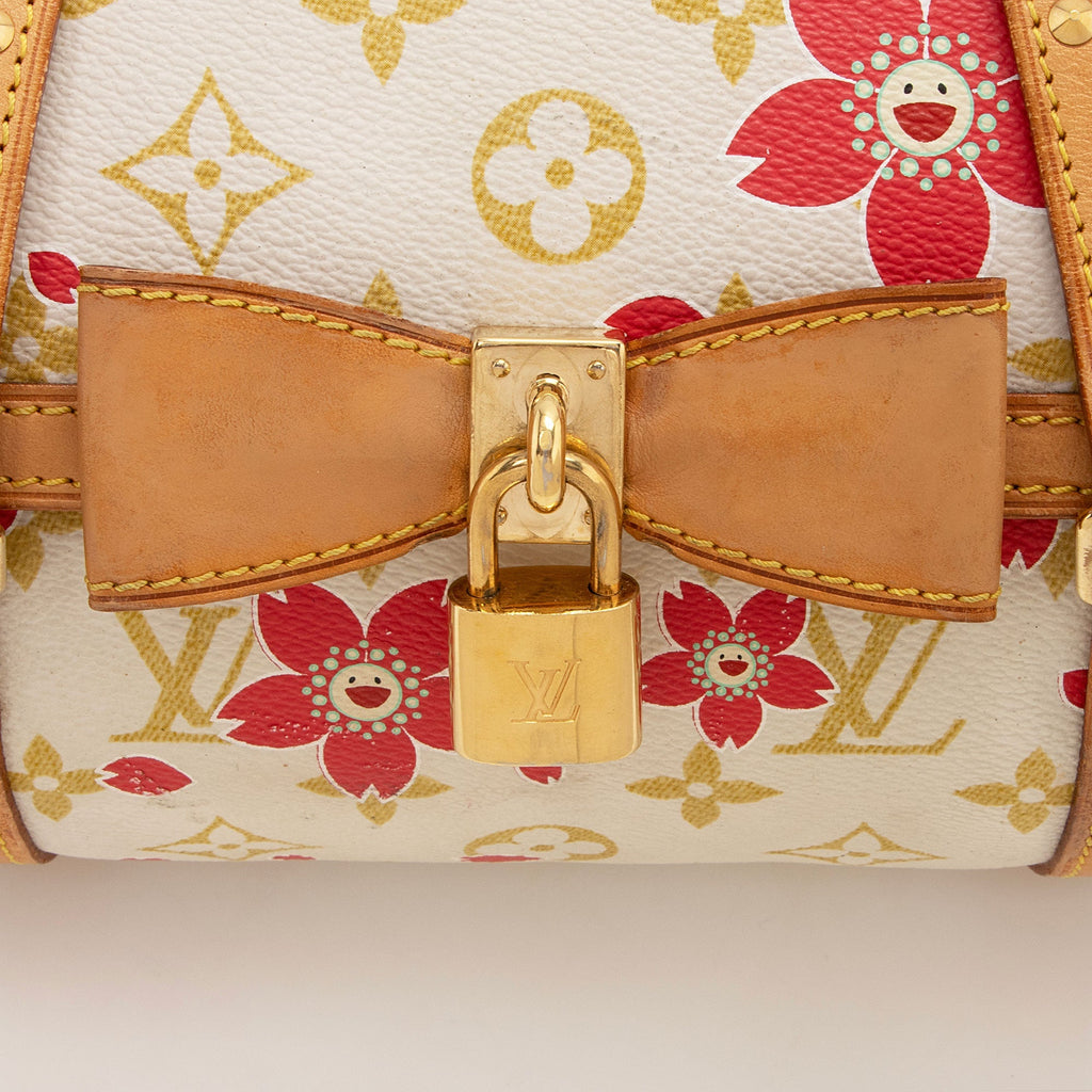 Louis Vuitton Limited Edition Monogram Canvas Cherry Blossom Papillon Satchel (SHF-3p8Y2x)