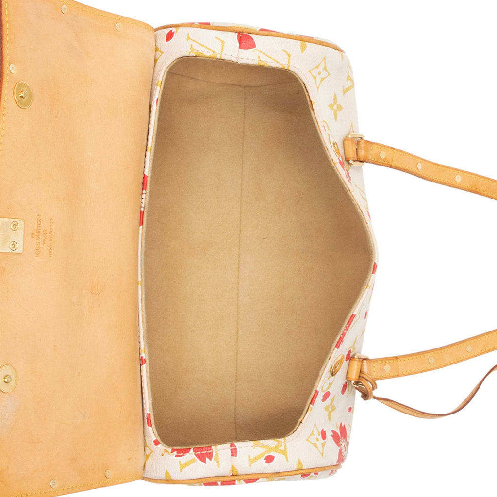 Louis Vuitton Limited Edition Monogram Canvas Cherry Blossom Papillon Satchel (SHF-3p8Y2x)