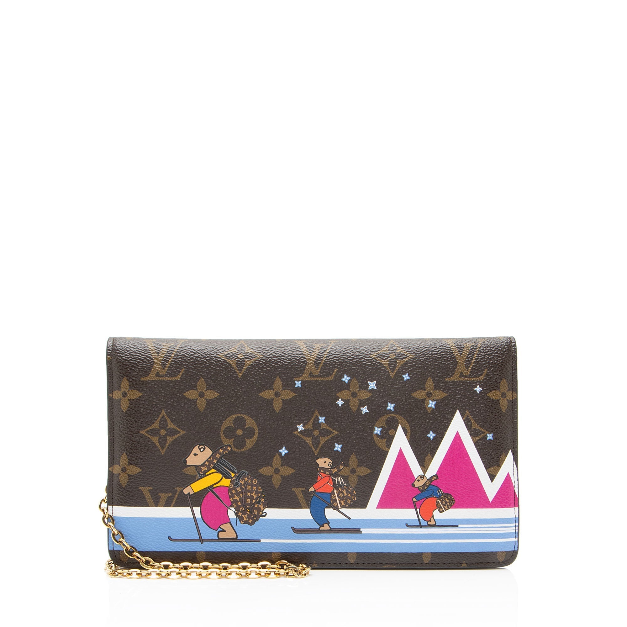 Louis Vuitton Limited Edition Monogram Canvas Christmas Animation Pochette Weekend Bag