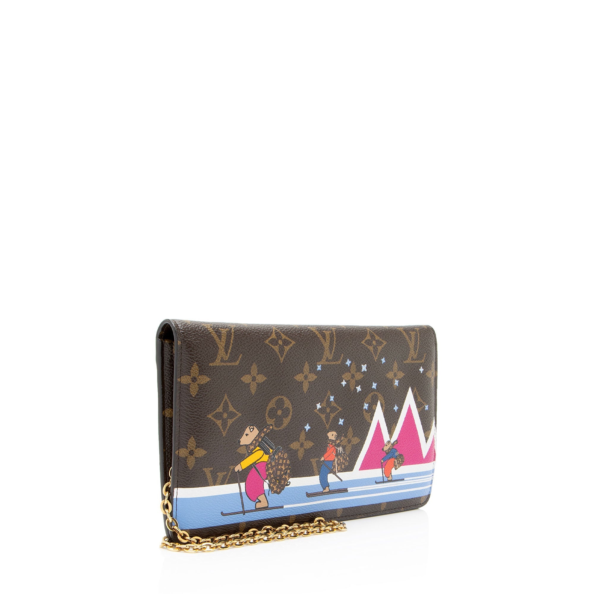 Louis Vuitton Limited Edition Monogram Canvas Christmas Animation Pochette Weekend Bag