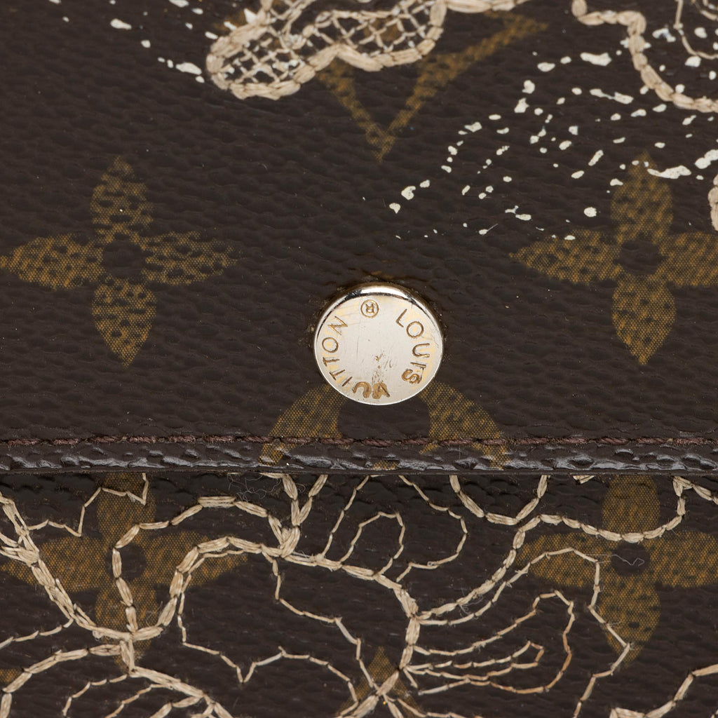 Louis Vuitton Limited Edition Monogram Canvas Dentelle Sarah Wallet (SHF-23597)
