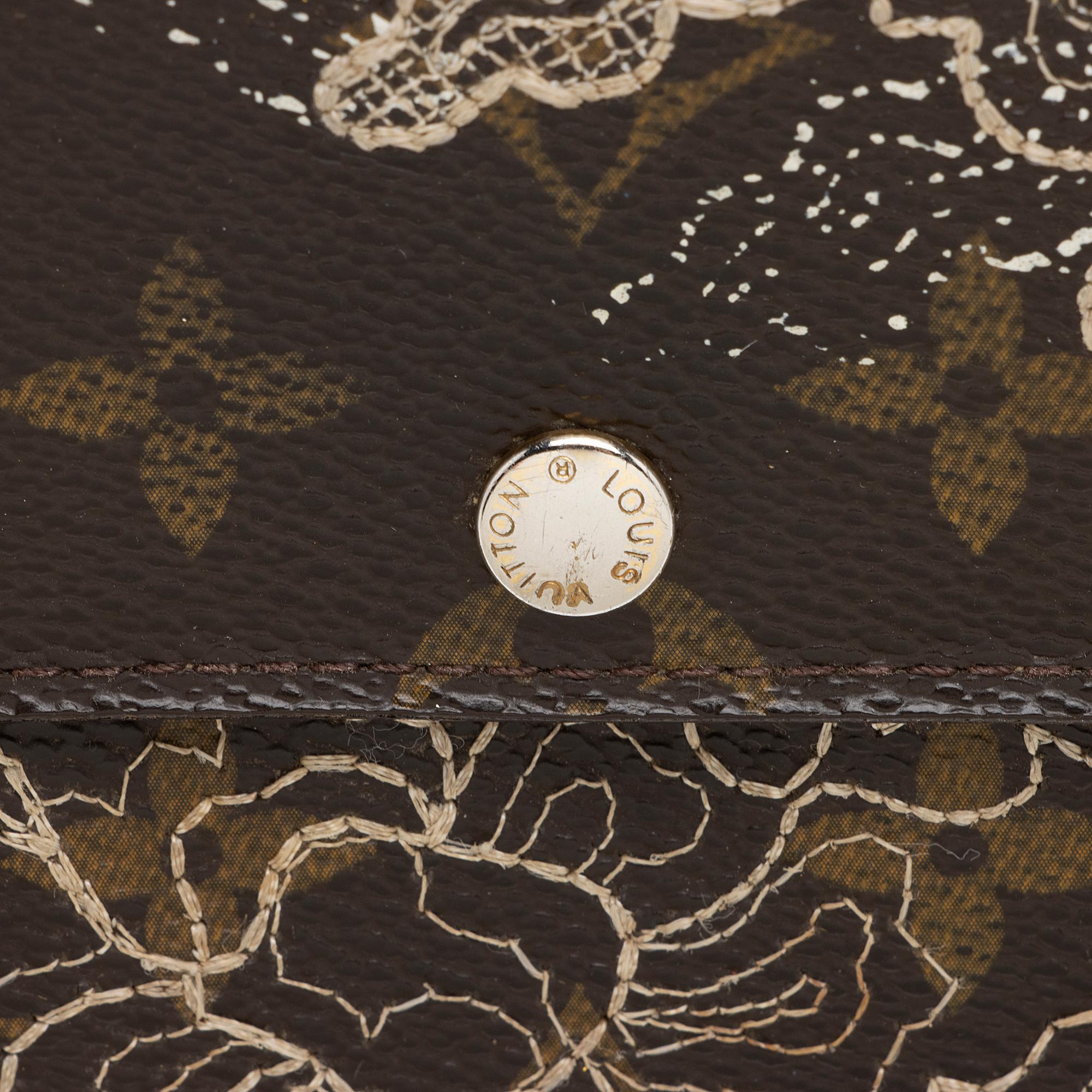 Louis Vuitton Limited Edition Monogram Canvas Dentelle Sarah Wallet (SHF-23597)