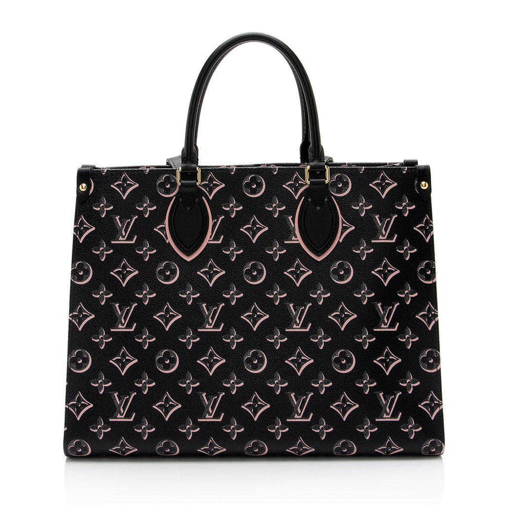 Louis Vuitton Limited Edition Monogram Canvas Fall For You Onthego MM Tote (SHF-5wj4Ba)