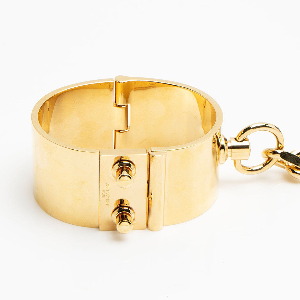 Louis Vuitton Limited Edition Monogram Canvas Fetish Lockit Cuff Clutch
