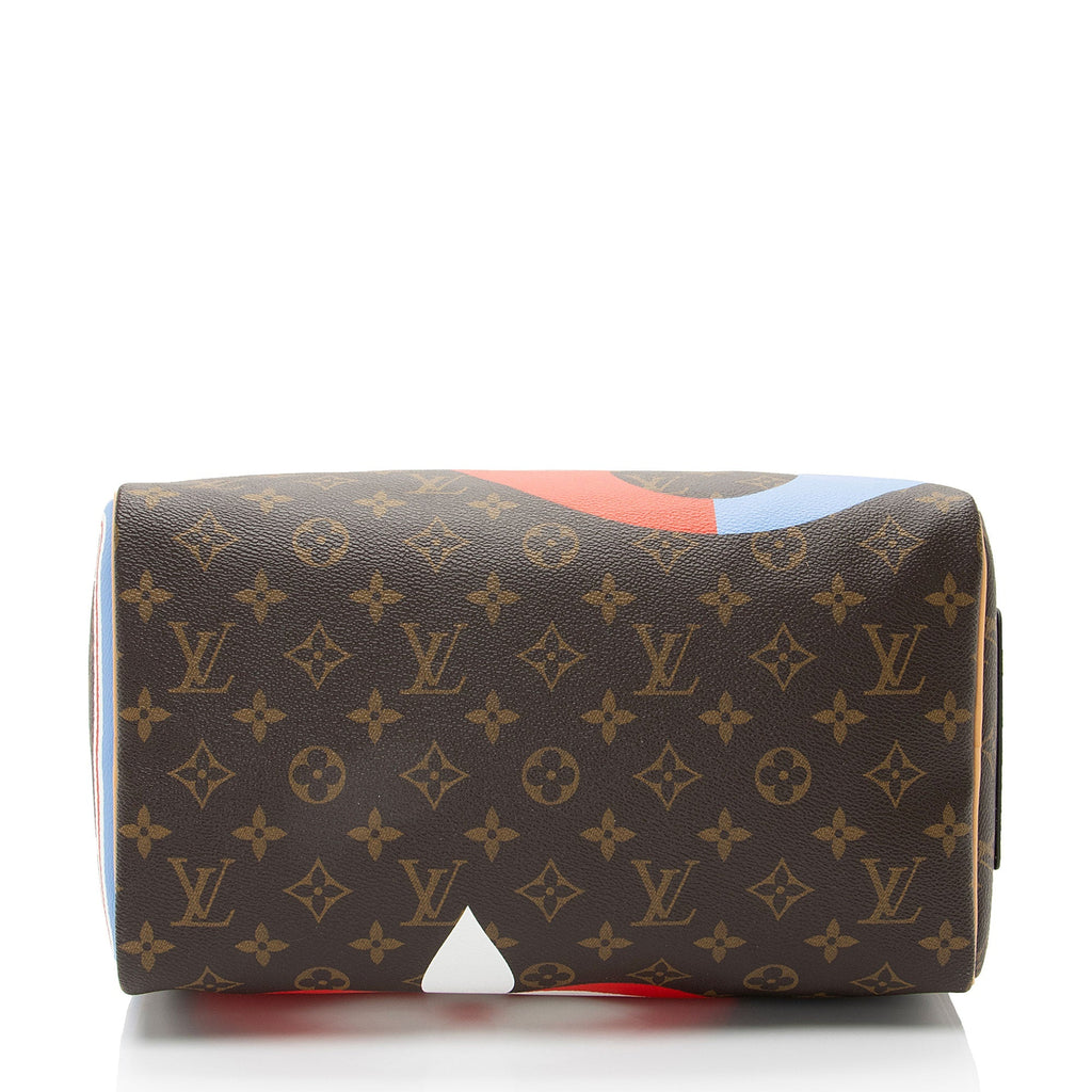 Louis Vuitton Limited Edition Monogram Canvas Game On Speedy Bandouliere 30 Satchel