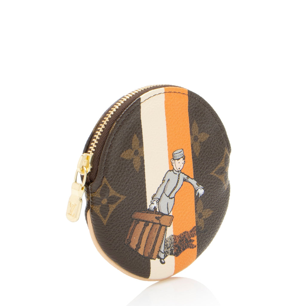 Louis Vuitton Limited Edition Monogram Canvas Groom Round Coin Pouch