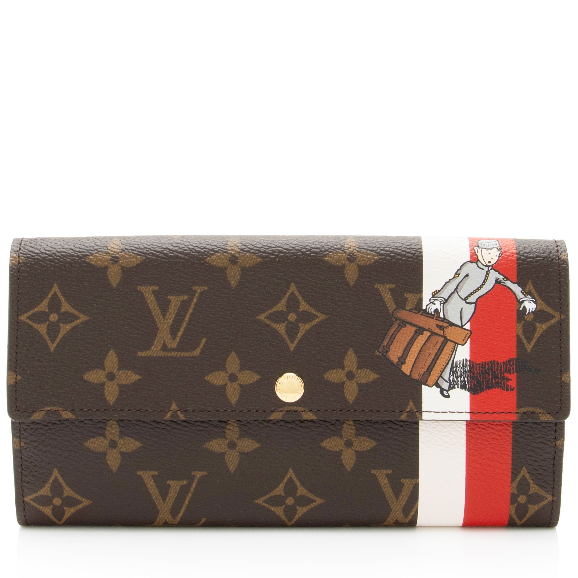 Louis Vuitton Limited Edition Monogram Canvas Groom Sarah Wallet
