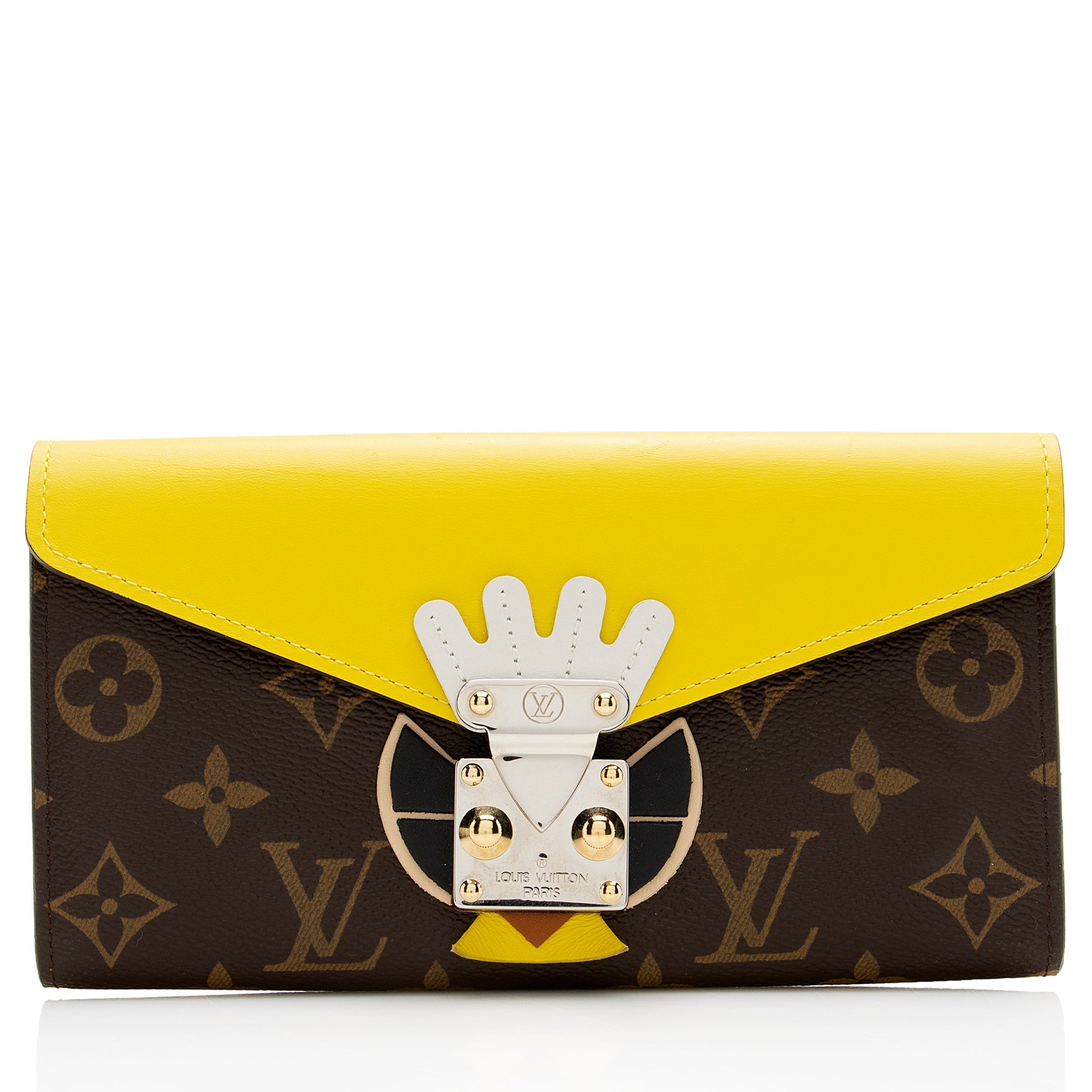 Louis Vuitton Limited Edition Monogram Canvas Juane Tribal Mask Sarah Wallet (SHF-22927)