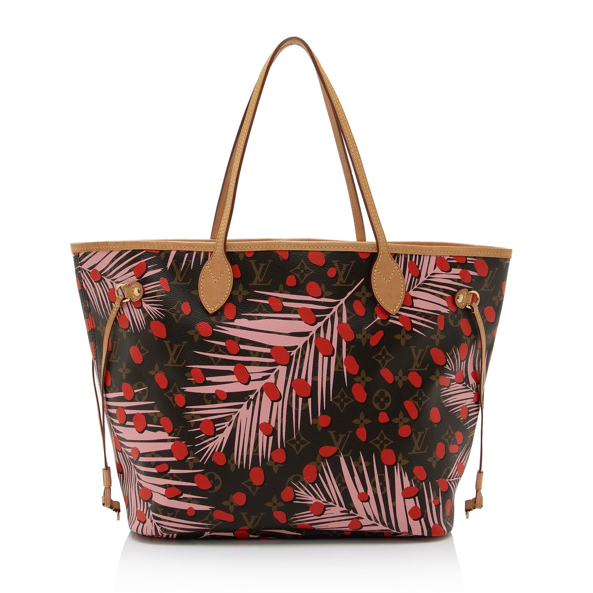 Louis Vuitton Limited Edition Monogram Canvas Jungle Dots Neverfull MM Tote (SHF-0Ykiw5)