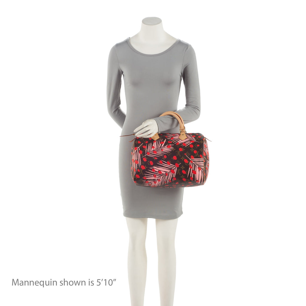 Louis Vuitton Limited Edition Monogram Canvas Jungle Dots Speedy 30 Satchel