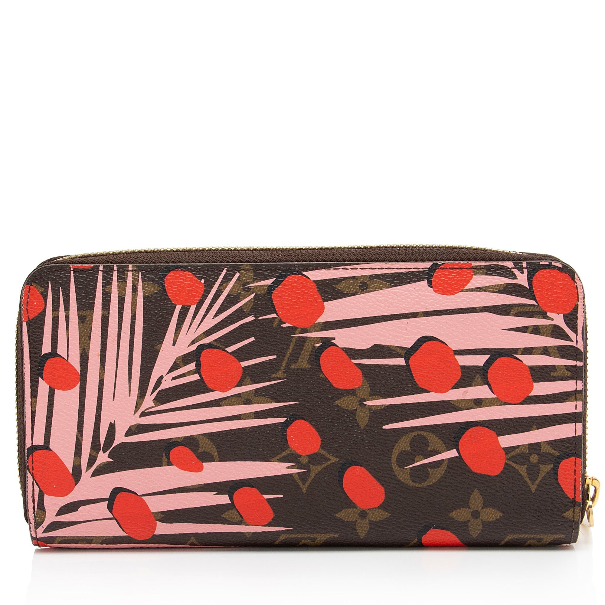 Louis Vuitton Limited Edition Monogram Canvas Jungle Dots Zippy Wallet (SHF-9GbbQX)