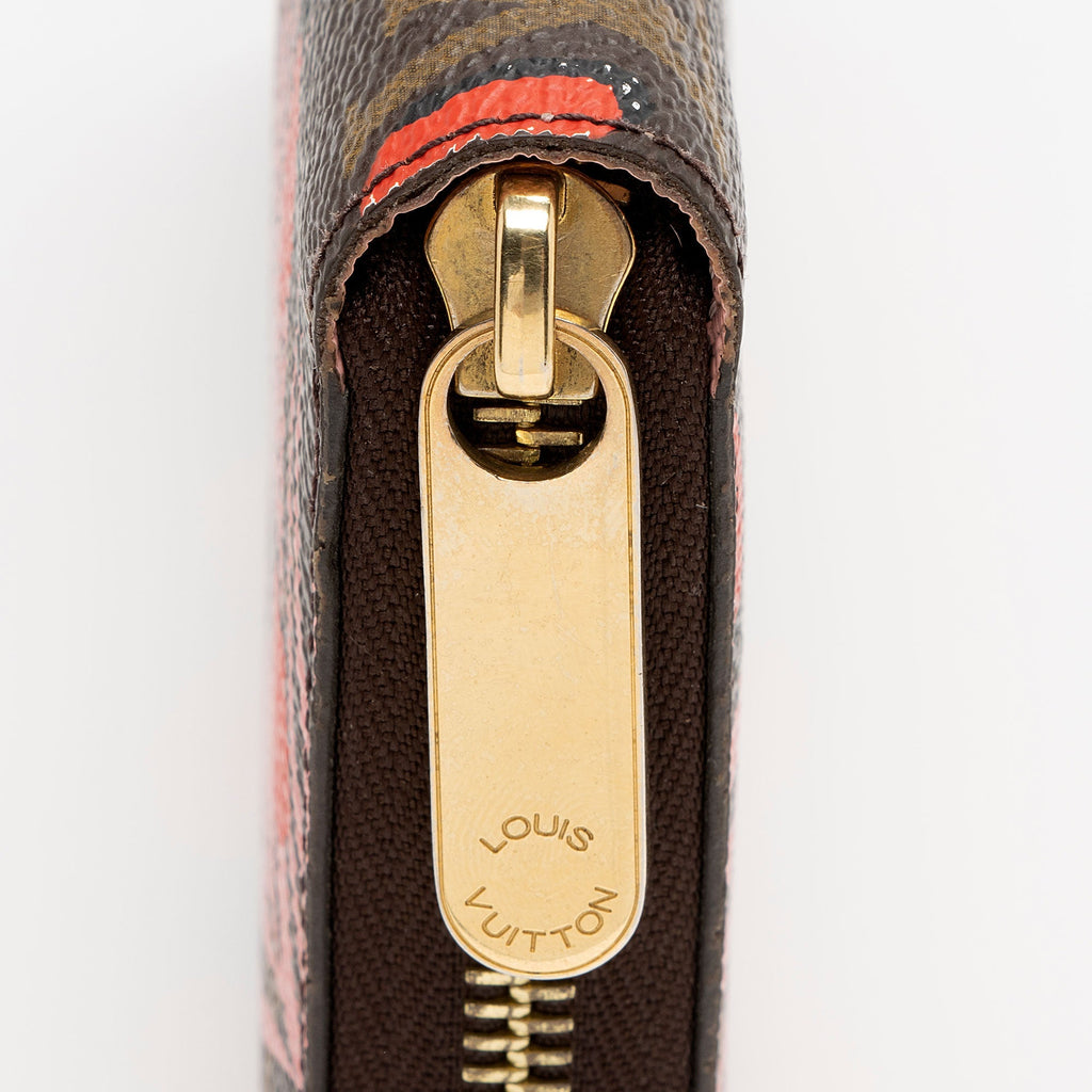 Louis Vuitton Limited Edition Monogram Canvas Jungle Dots Zippy Wallet (SHF-9GbbQX)
