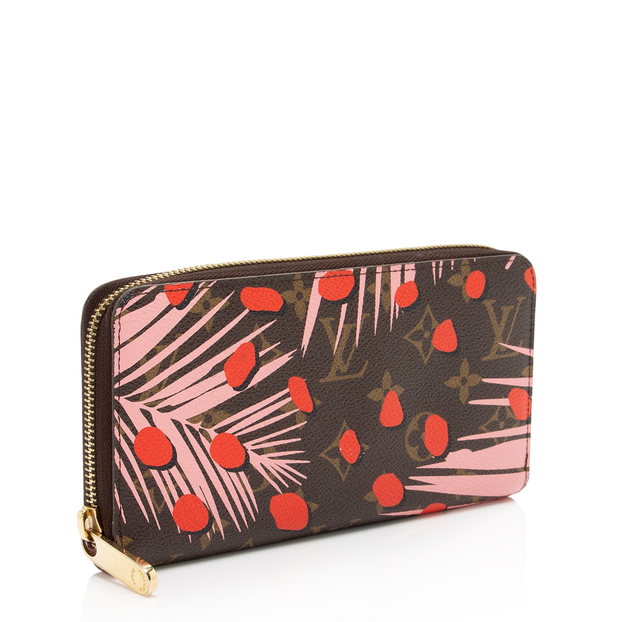 Louis Vuitton Limited Edition Monogram Canvas Jungle Dots Zippy Wallet (SHF-9GbbQX)
