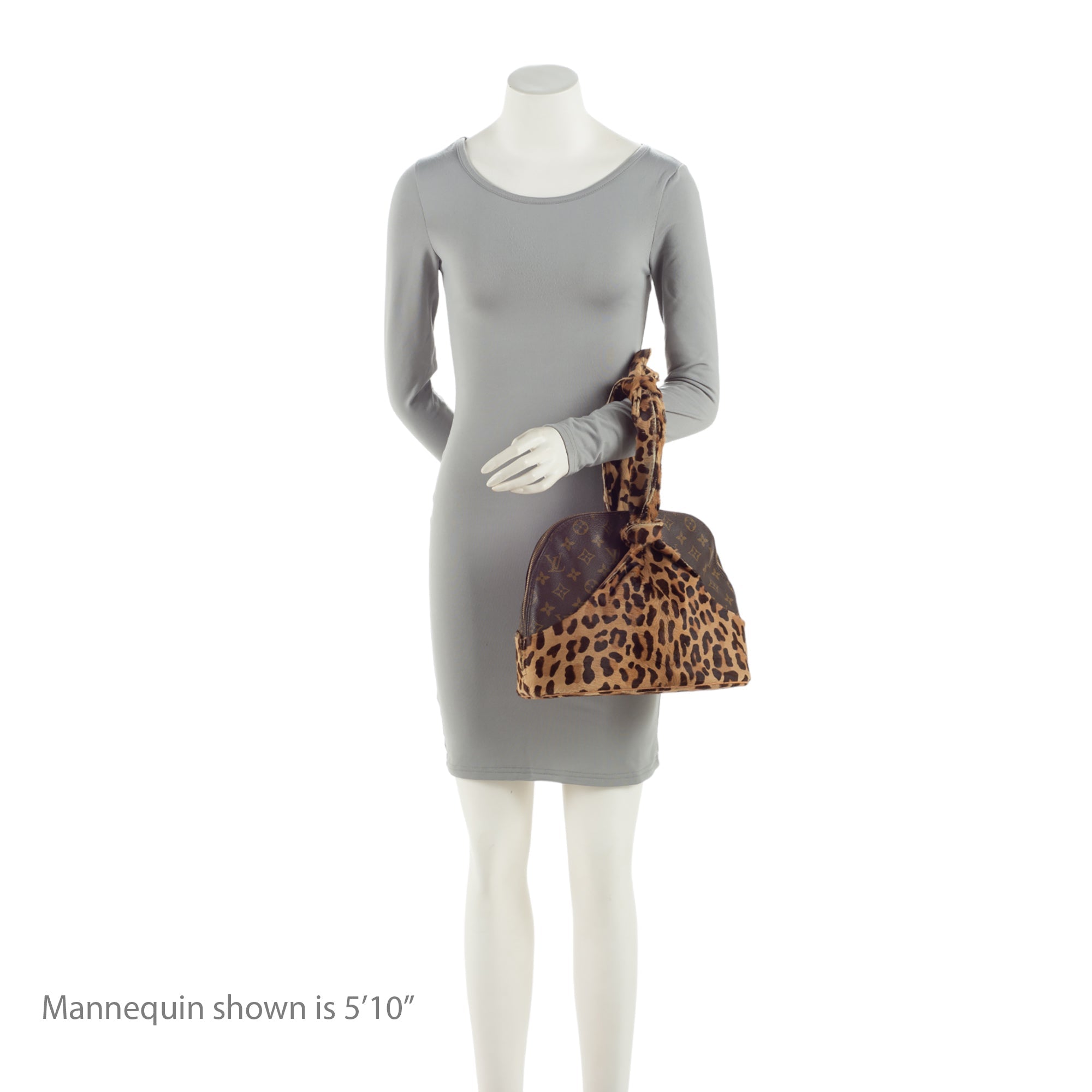 Louis Vuitton Limited Edition Monogram Canvas Leopard Pony Hair Allia Alma Satchel (SHF-7m3MG9)
