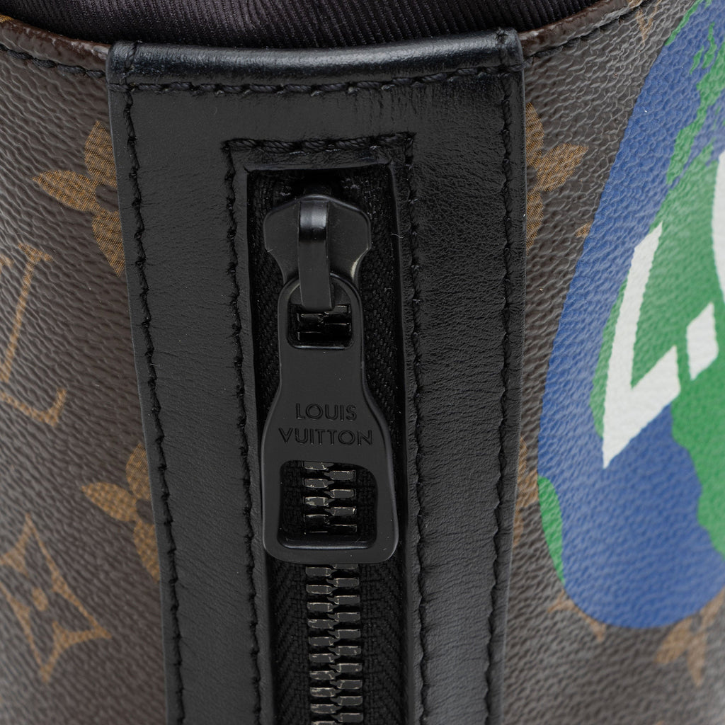 Louis Vuitton Limited Edition Monogram Canvas Logo Story Sling Bag