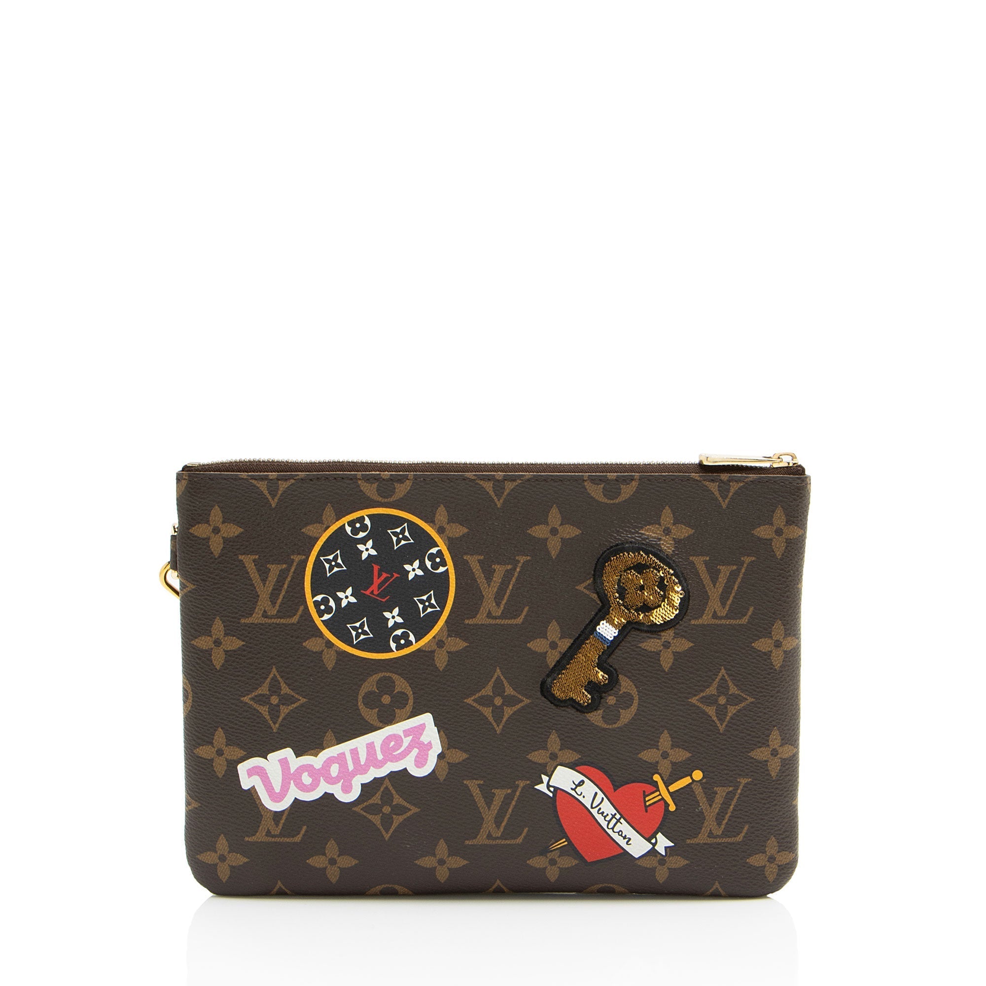 Louis Vuitton Limited Edition Monogram Canvas Patches City Pouch