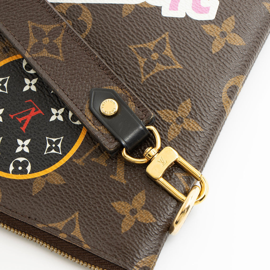 Louis Vuitton Limited Edition Monogram Canvas Patches City Pouch