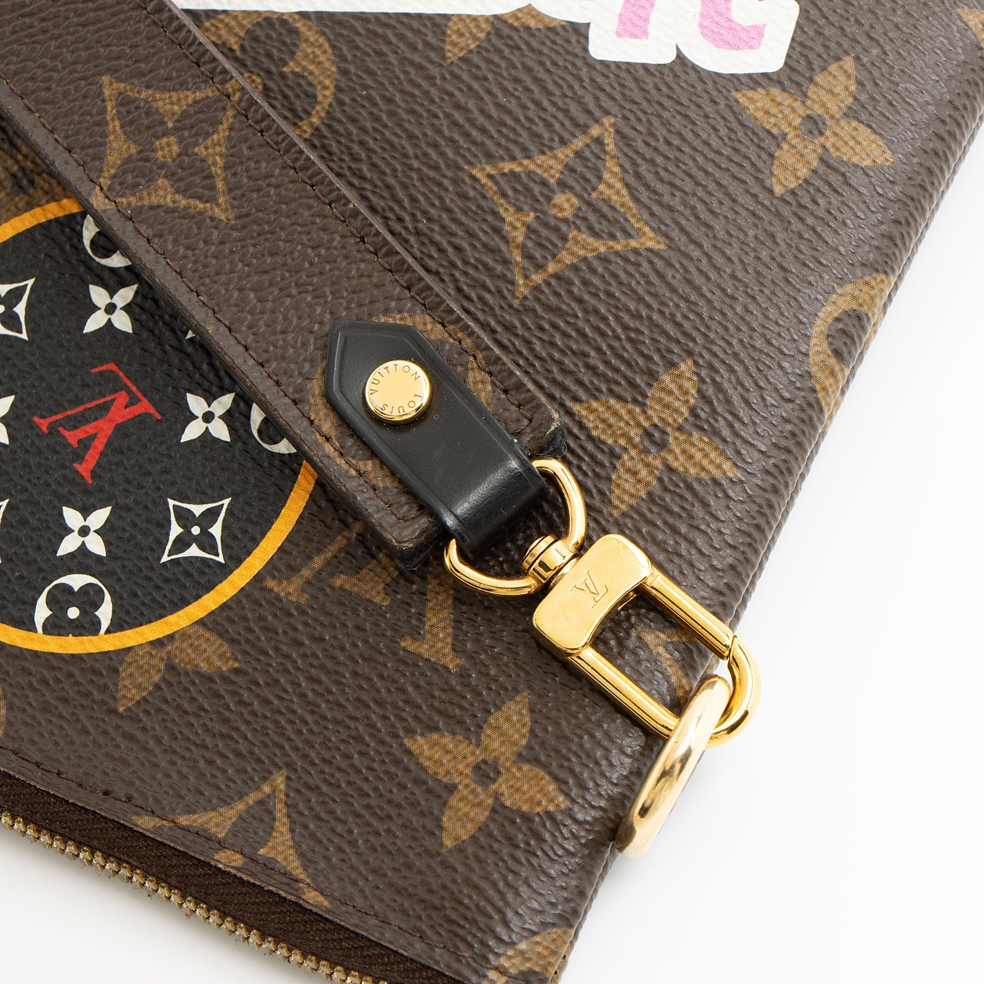 Louis Vuitton Limited Edition Monogram Canvas Patches City Pouch