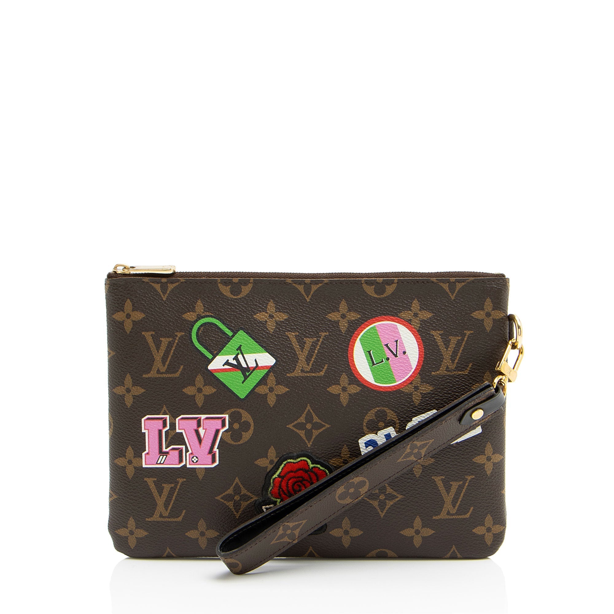 Louis Vuitton Limited Edition Monogram Canvas Patches City Pouch