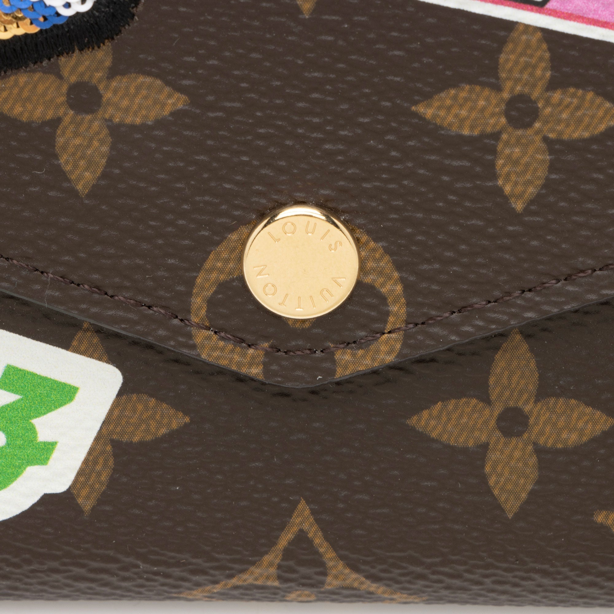 Louis Vuitton Limited Edition Monogram Canvas Patches Sarah Wallet