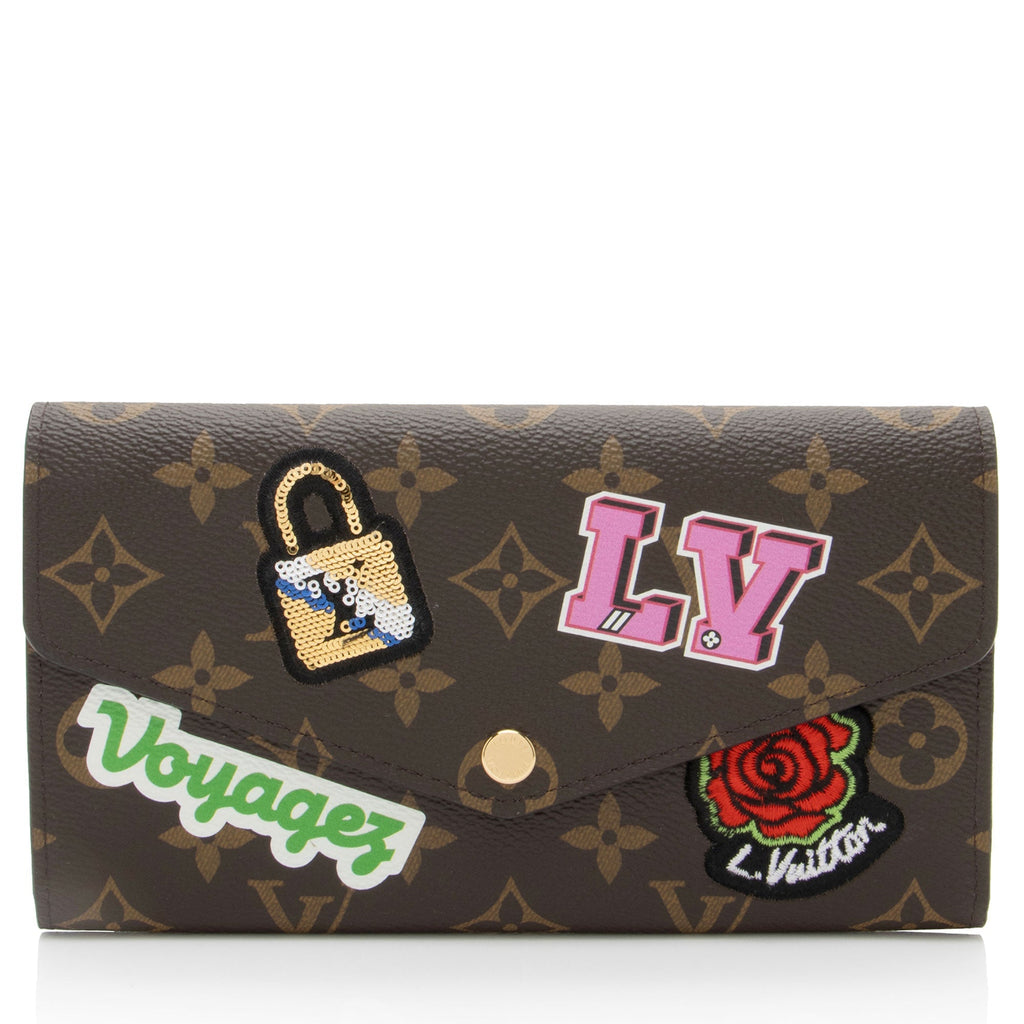 Louis Vuitton Limited Edition Monogram Canvas Patches Sarah Wallet