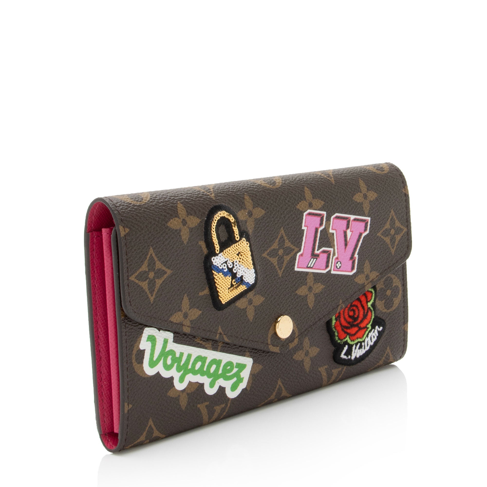 Louis Vuitton Limited Edition Monogram Canvas Patches Sarah Wallet
