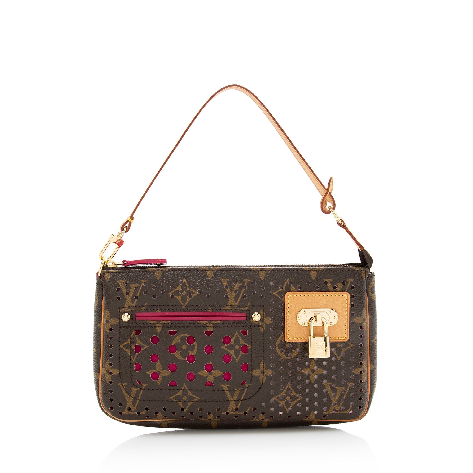 Louis Vuitton Limited Edition Monogram Canvas Perforated Pochette (SHF-22741)