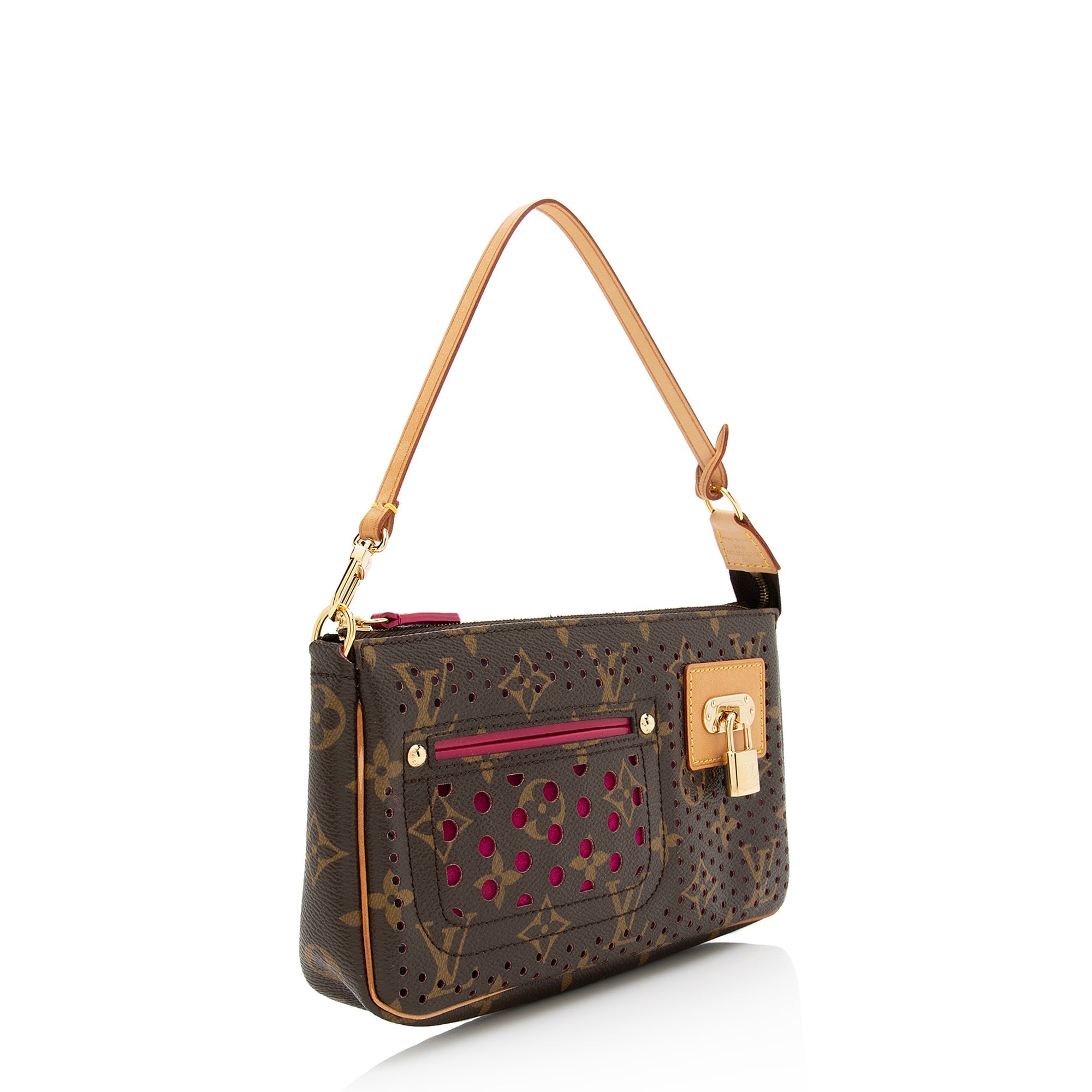 Louis Vuitton Limited Edition Monogram Canvas Perforated Pochette (SHF-22741)