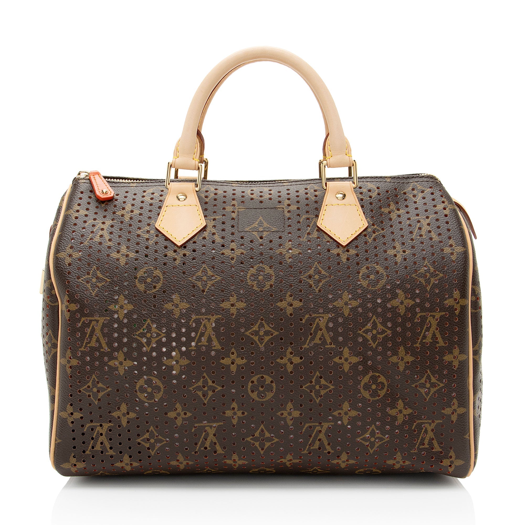 Louis Vuitton Limited Edition Monogram Canvas Perforated Speedy 30 Satchel (SHF-zo9Uue)