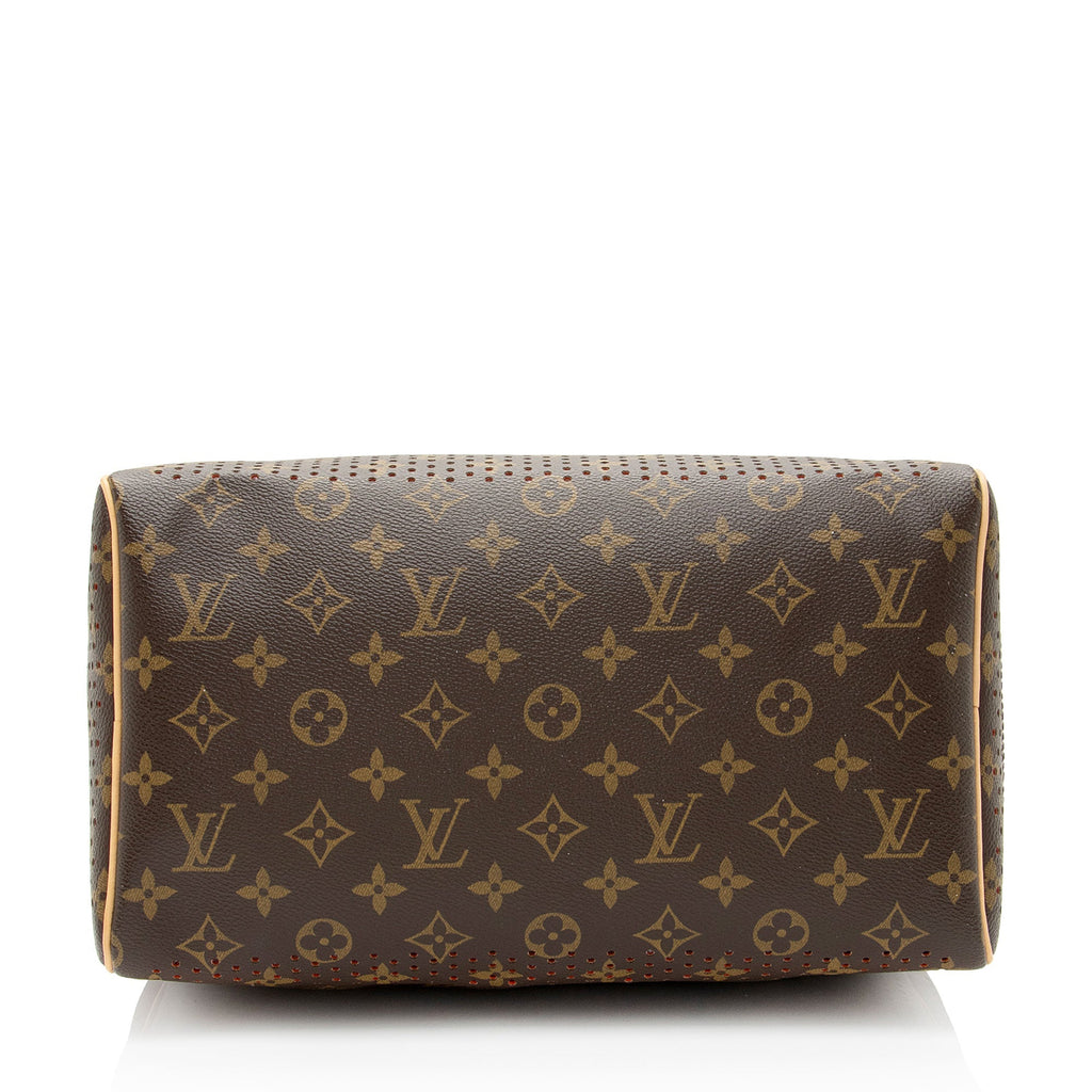 Louis Vuitton Limited Edition Monogram Canvas Perforated Speedy 30 Satchel (SHF-zo9Uue)