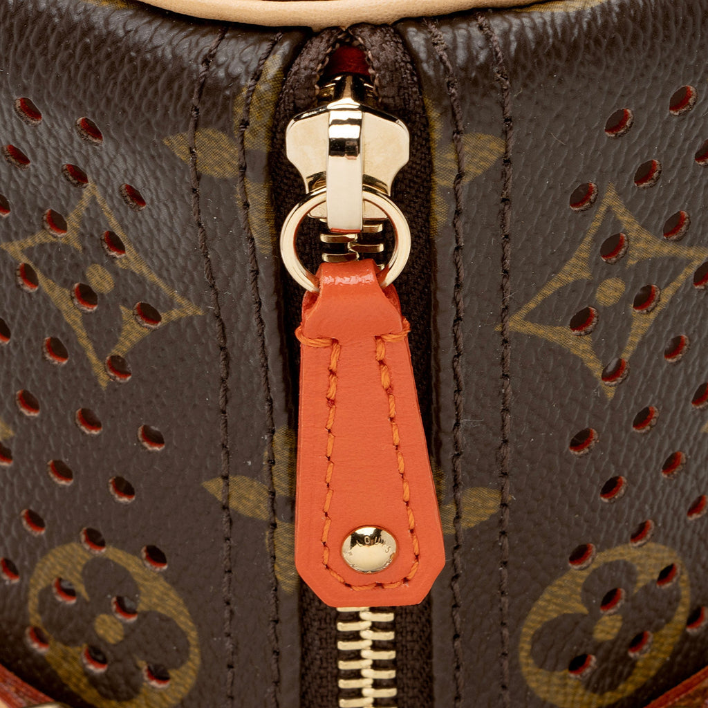 Louis Vuitton Limited Edition Monogram Canvas Perforated Speedy 30 Satchel (SHF-zo9Uue)