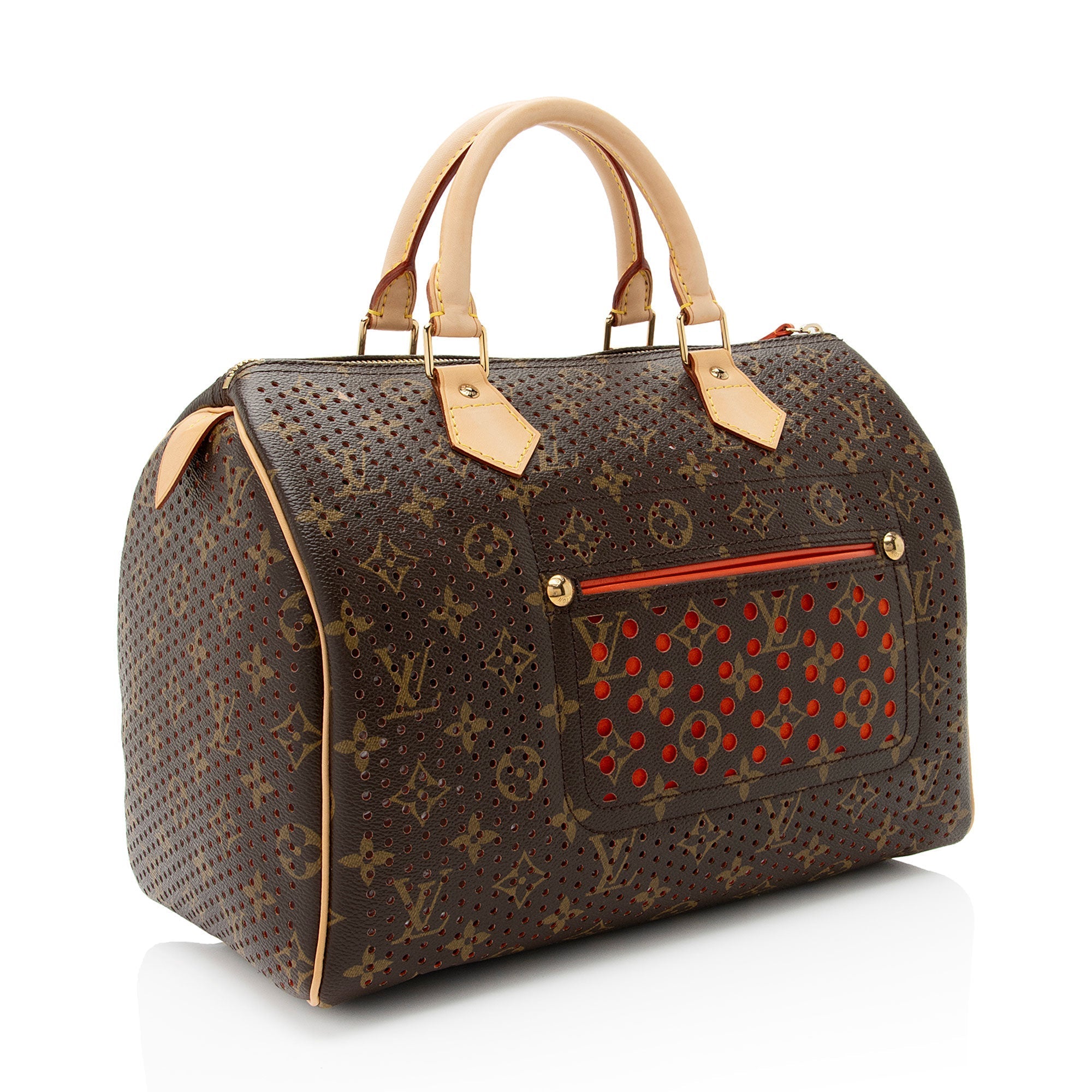 Louis Vuitton Limited Edition Monogram Canvas Perforated Speedy 30 Satchel (SHF-zo9Uue)