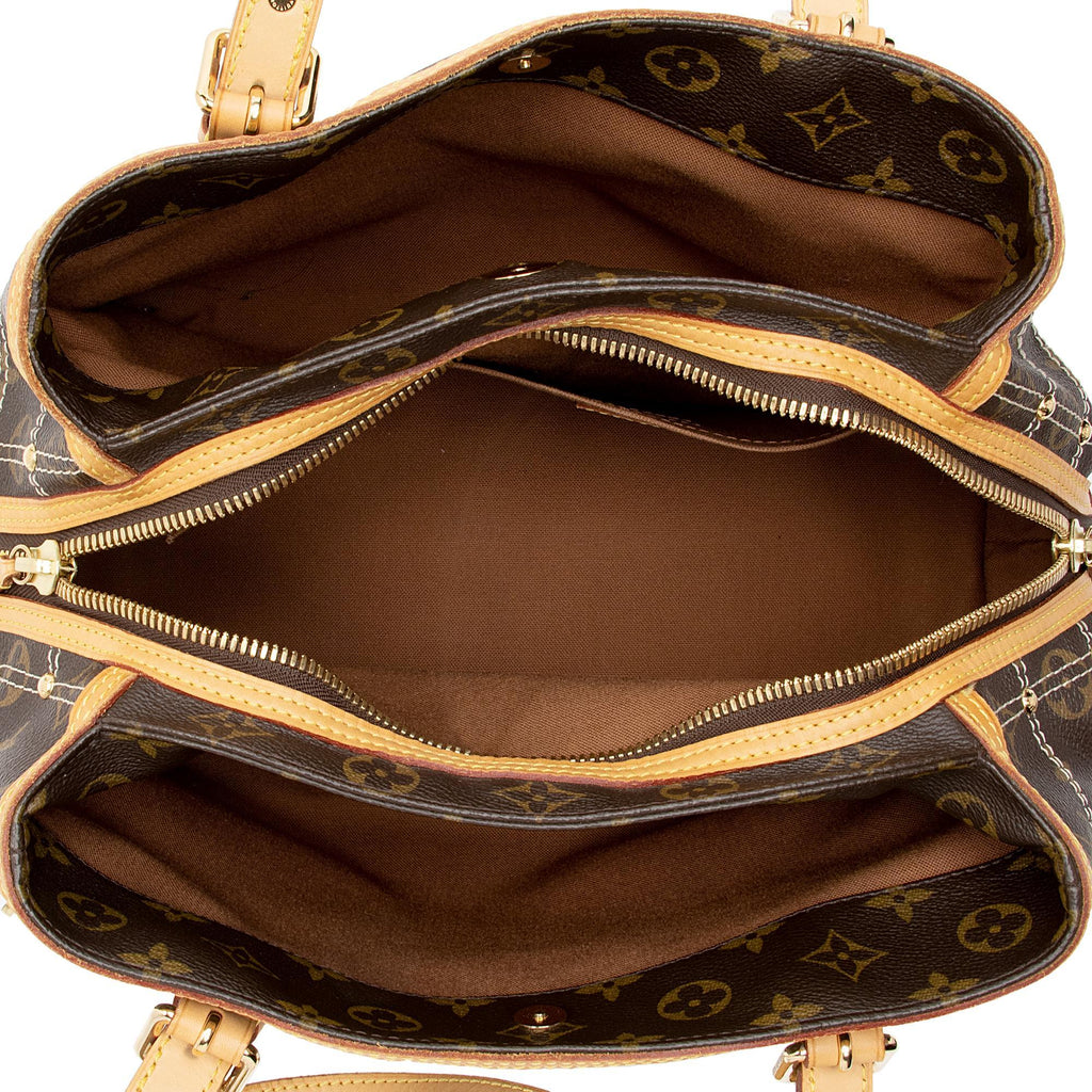 Louis Vuitton Limited Edition Monogram Canvas Riveting Satchel (SHF-mL6nuz)