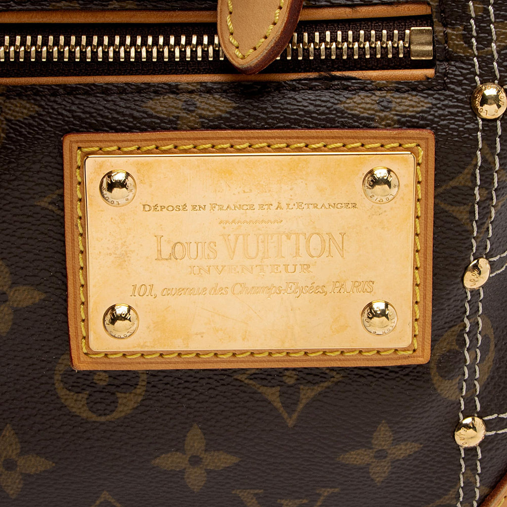 Louis Vuitton Limited Edition Monogram Canvas Riveting Satchel (SHF-mL6nuz)