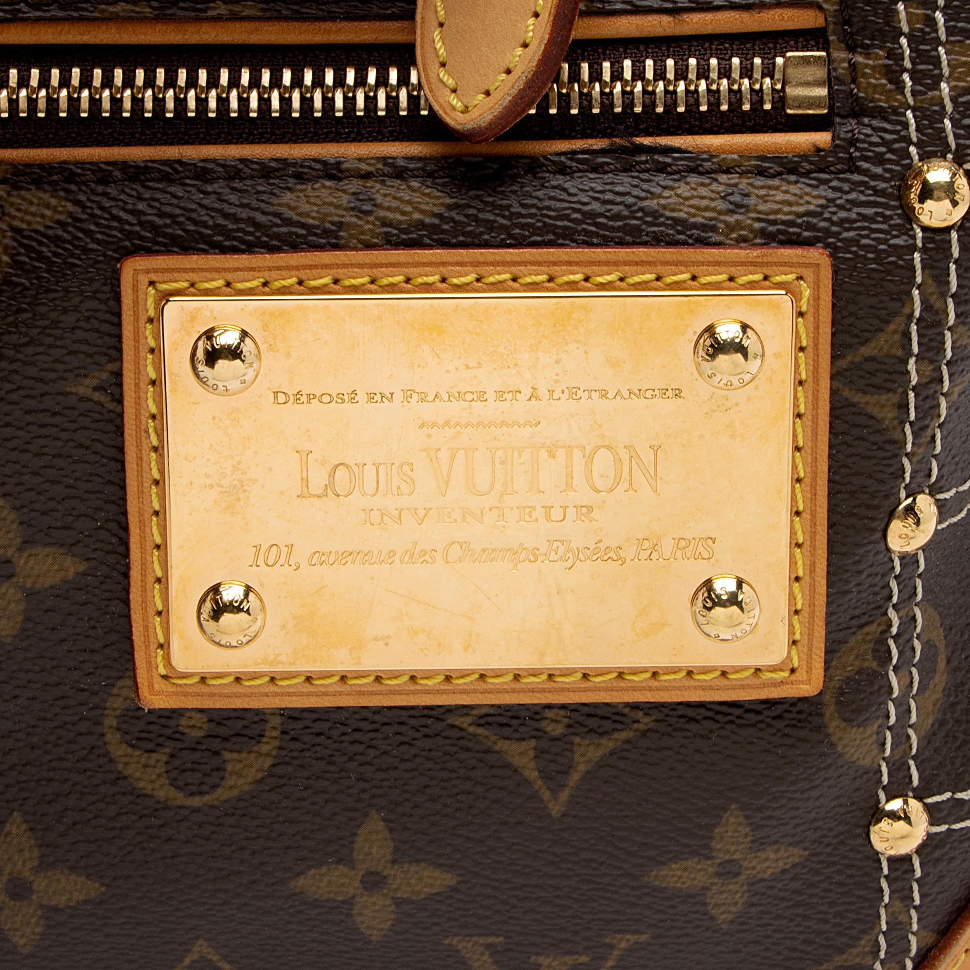 Louis Vuitton Limited Edition Monogram Canvas Riveting Satchel (SHF-mL6nuz)