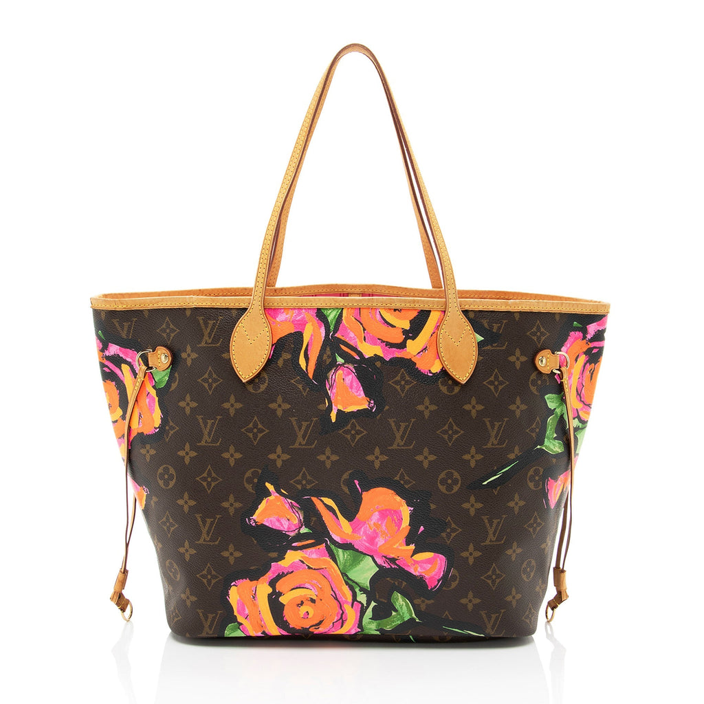 Louis Vuitton Limited Edition Monogram Canvas Roses Neverfull MM Tote