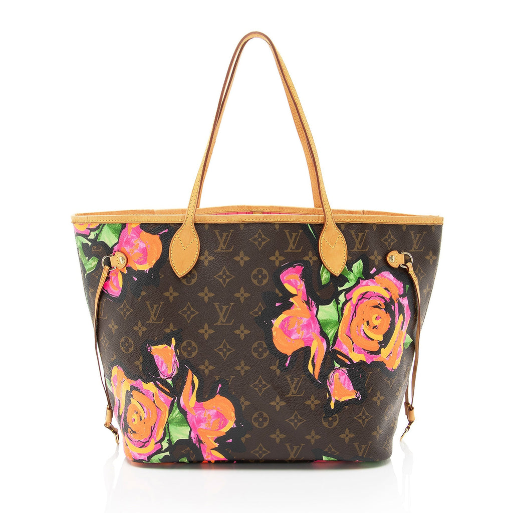 Louis Vuitton Limited Edition Monogram Canvas Roses Neverfull MM Tote
